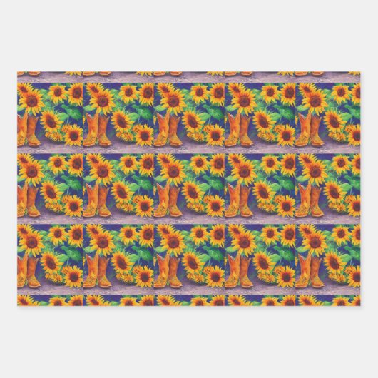 Sunflower Tiles Trio Geschenkpapier Set (Vorderseite)