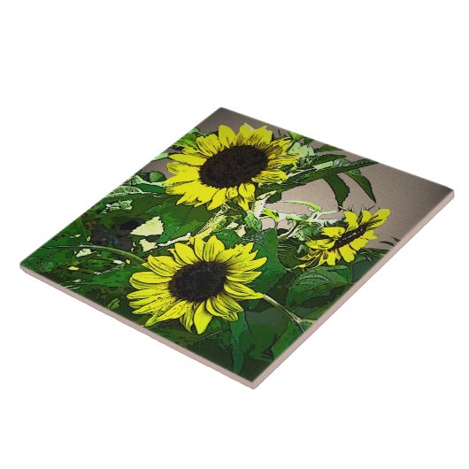 Sunflower Trio Fliese (Seite)