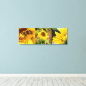 Sunflower Trio Leinwanddruck (Insitu (Holzboden))