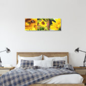 Sunflower Trio Leinwanddruck (Insitu (Schlafzimmer))
