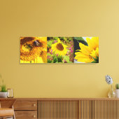 Sunflower Trio Leinwanddruck (Insitu (Wohnzimmer))