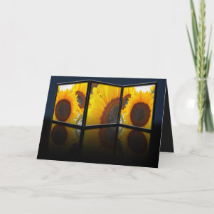 Sunflower Tryptych Card Karte