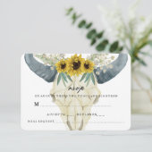 SUNFLOWER UND BULL WEDING RSVP (Stehend Vorderseite)