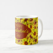 Sunflower Valentine's Day Mug Kaffeetasse (VorderseiteRechts)