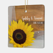 Sunflower Veil Wedding Bridesmaid Vielen Dank Keramikornament (Links)
