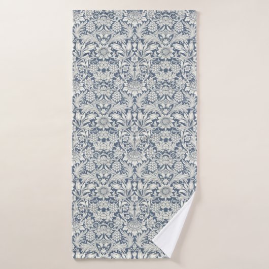 Sunflower Vintag William Morris Blues Badehandtuch (Badehandtuch)