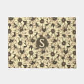 Sunflower Vintage Charm Sepia Tone Doormat Fußmatte (Vorderseite)