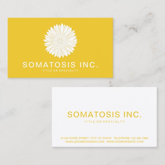 SUNFLOWER VISITENKARTE (Vorne/Hinten)