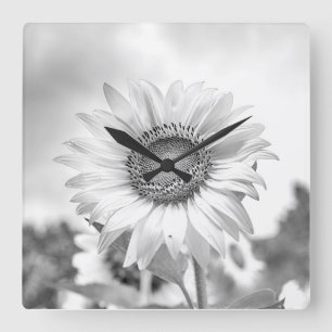 Sunflower Wall Art, Gifts, Clock, Sunflower Gifts Quadratische Wanduhr