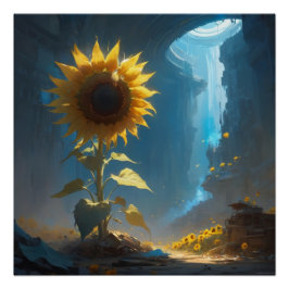 sunflower wall art poster
