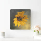Sunflower wall clock quadratische wanduhr (Zuhause)