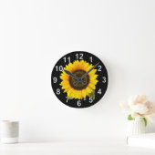 Sunflower Wall Clock Runde Wanduhr (Zuhause)