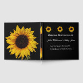Sunflower Water Droplets Wedding Guest Books Gästebuch (Voll)