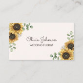 Sunflower Watercolor Business Card Visitenkarte (Vorderseite)