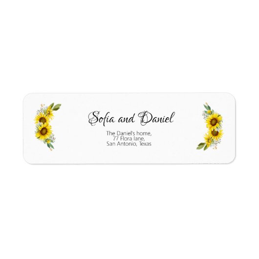 Sunflower watercolor daisy wildflower wedding (Vorne)