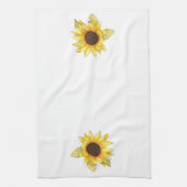 Sunflower watercolor tea towel kitchen towel geschirrtuch (Vertikal)