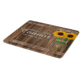 Sunflower Wedding Barn Wood Mason Jar Schneidebrett (Ecke)