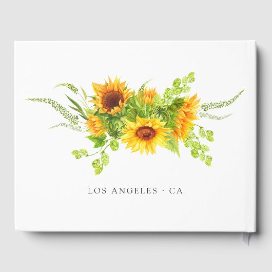 Sunflower Wedding Gästebuch (Rückseite)