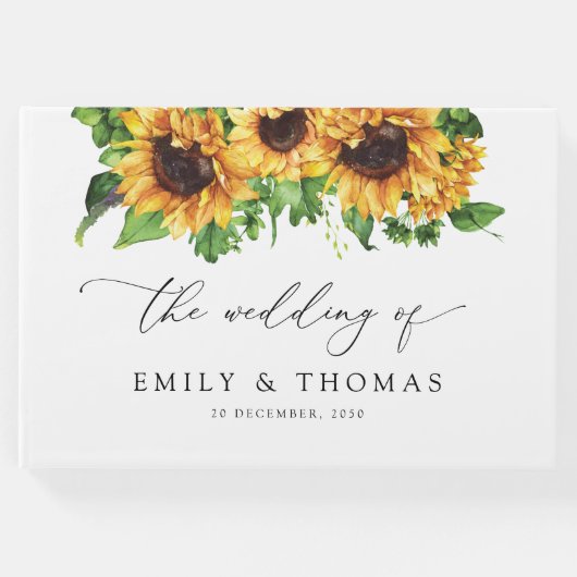 Sunflower Wedding Gästebuch (Vorderseite)