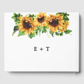 Sunflower Wedding Gästebuch (Rückseite)