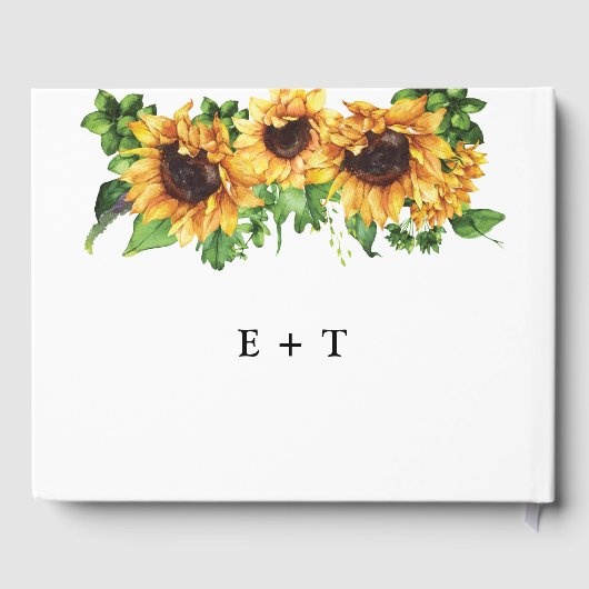 Sunflower Wedding Gästebuch (Rückseite)