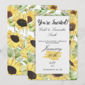 Sunflower Wedding Invitation Einladung (Vorne/Hinten)