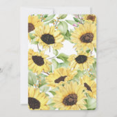Sunflower Wedding Invitation Einladung (Rückseite)