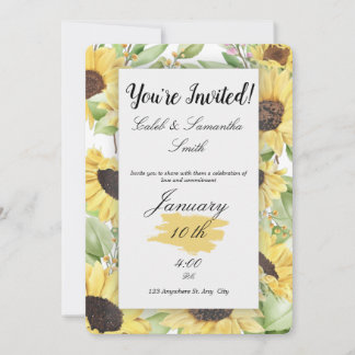Sunflower Wedding Invitation Einladung