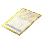 Sunflower Weekly Personalized Menu Plan Notepad Notizblock (angewinkelt)