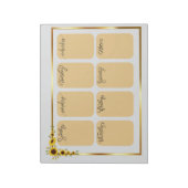 Sunflower Weekly Planner Notizblock (Rotiert)