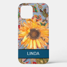 SUNFLOWER WILLIAM MORRIS iPhone 12 FALL DIY NAME