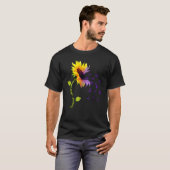 Sunflower With Purple Ribbon Epilepsy Awareness Da T-Shirt (Vorne ganz)