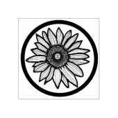 Sunflower Wood Art Stamp Gummistempel (Prägung)