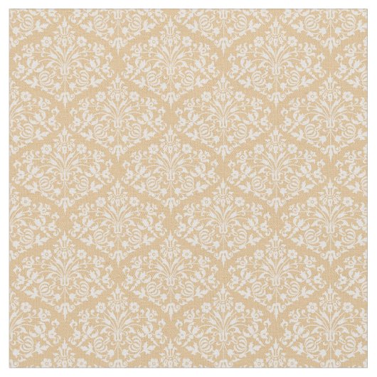 Sunflower Yellow Damask Stoff (Nahaufnahme)