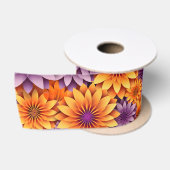 SunFlower Yellow Lila Satinband (Spule)