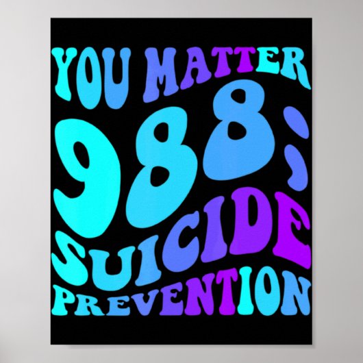 Sunflower You 988 Suicide Prevention Awaren Poster (Vorne)
