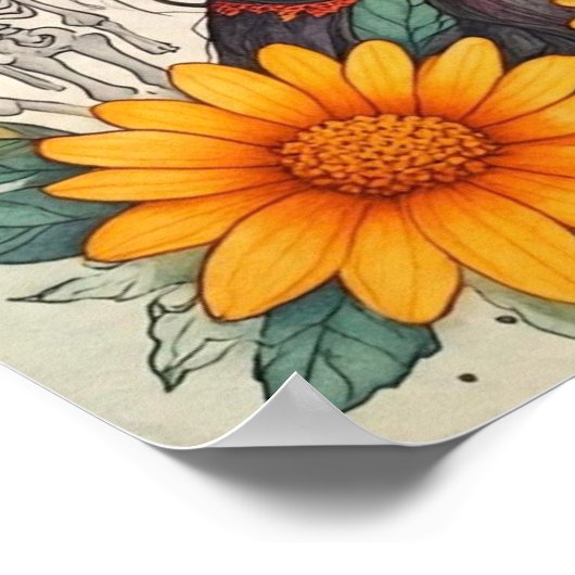 SunflowerDayOfTheDeadWitch Poster (Ecke)