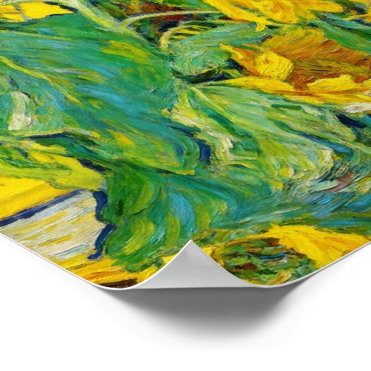 Sunflowers After Van Gogh Poster (Ecke)