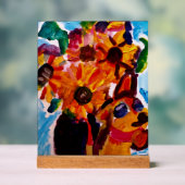 Sunflowers and chihuahua  acrylschild (Neutral)