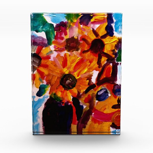 Sunflowers and chihuahua fotoblock (Vorderseite)