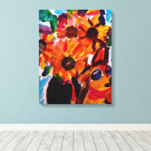 Sunflowers and chihuahua  leinwanddruck (Insitu (Holzboden))