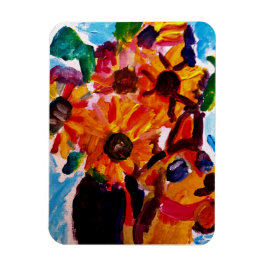 Sunflowers and chihuahua  magnet