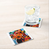 Sunflowers and chihuahua  rechteckiger pappuntersetzer (Vor Ort)