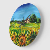 SUNFLOWERS AND COUNTRYSIDE IN TUSCANY GROßE WANDUHR (Winkel)