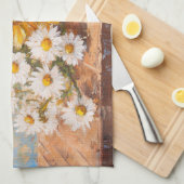Sunflowers and Daisies on Rustic Table Geschirrtuch (Viertel Falte)