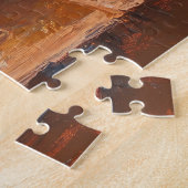 Sunflowers and Daisies on Rustic Table Puzzle (Seite)