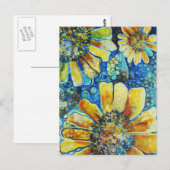 Sunflowers and Polk a Dots Postkarte (Vorne/Hinten)