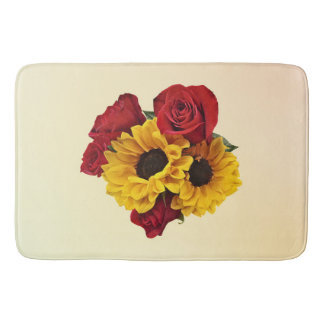 Sunflowers and Roses Bouquet Badematte