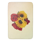 Sunflowers and Roses Bouquet Badematte (Vorderseite Vertikal)