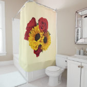Sunflowers and Roses Bouquet Duschvorhang (Beispiel)